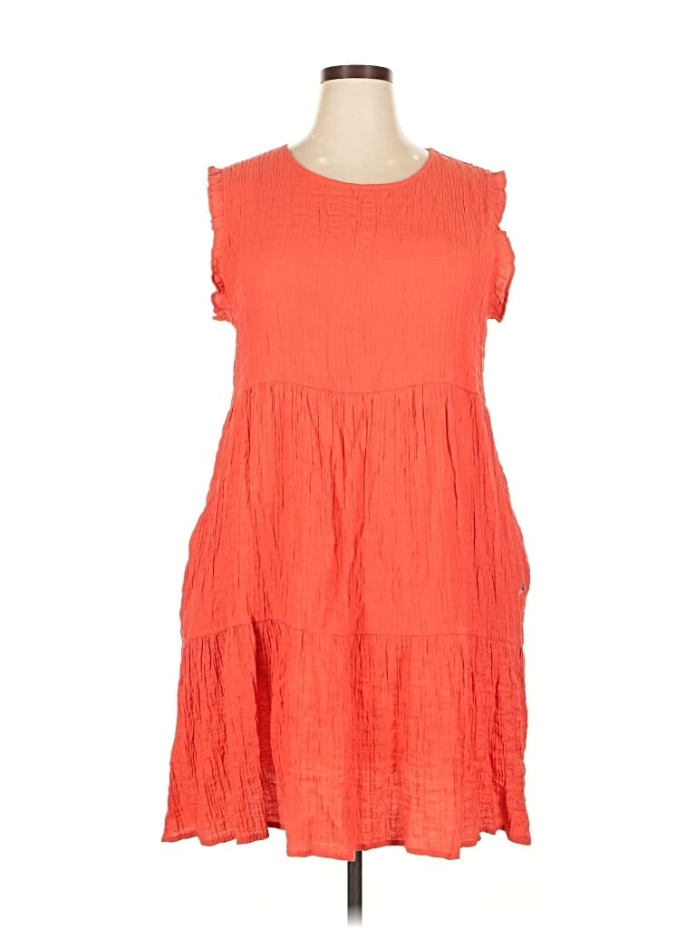 Pre-owned Sonoma Goods For Life Casual Dress In Orange