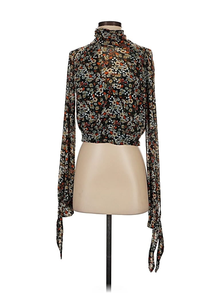 Pre-owned Free People Long Sleeve Blouse In Green