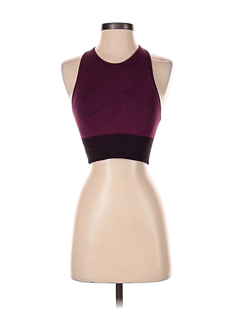 Pre-owned Lululemon Athletica Tank Top Burgundy Halter Neckline Tops