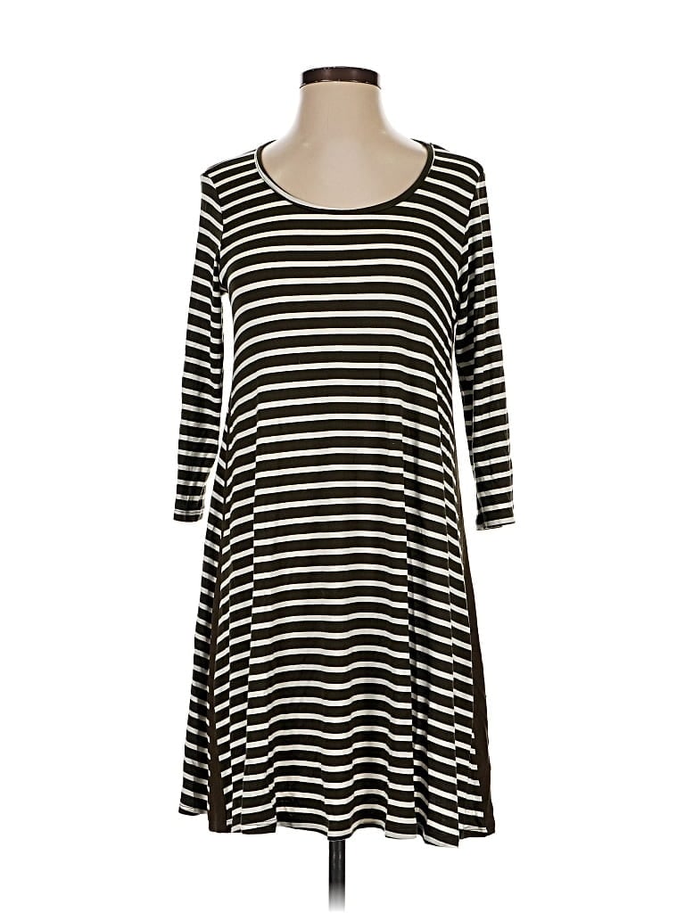 Pre-owned Nine Britton 3/4 Sleeve Top Black Boatneck Tops