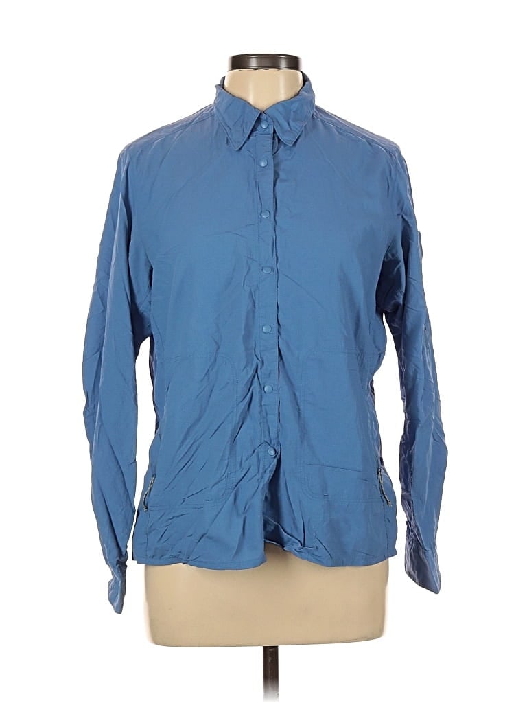 Pre-owned Simms Long Sleeve Button Down Shirt In Blue