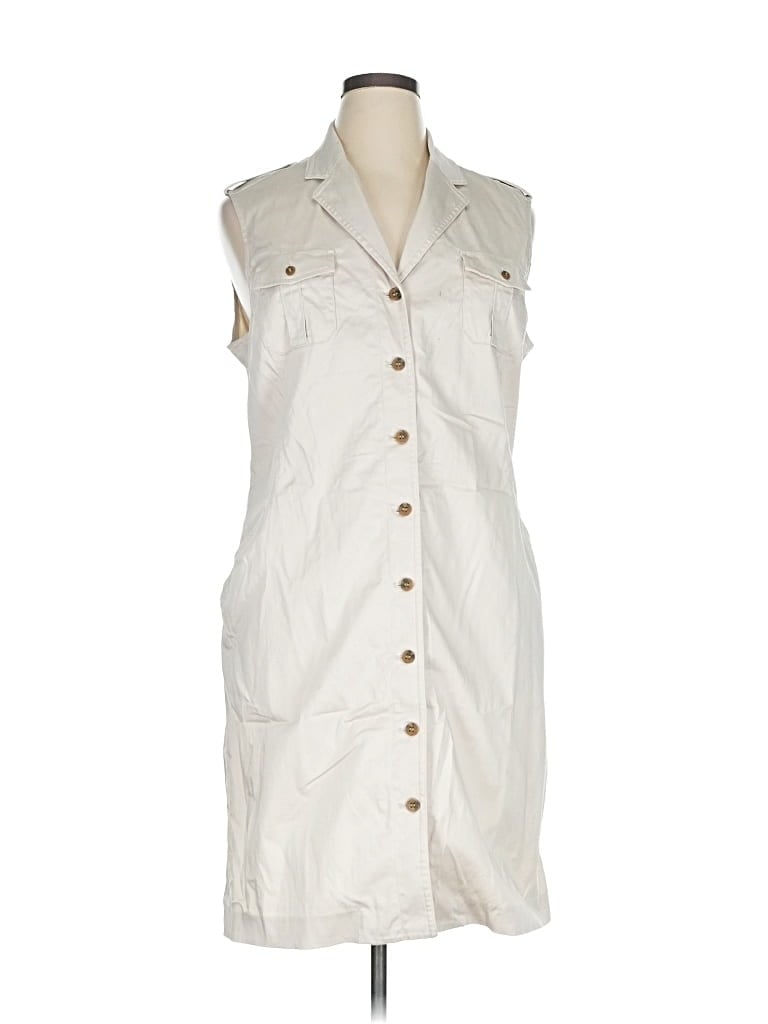 Pre-owned Jones New York Signature Casual Dress In White