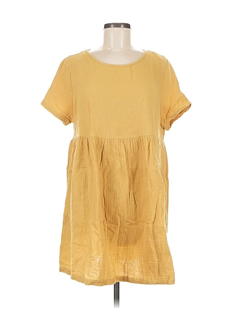 Pre-owned Hyfve Casual Dress In Yellow