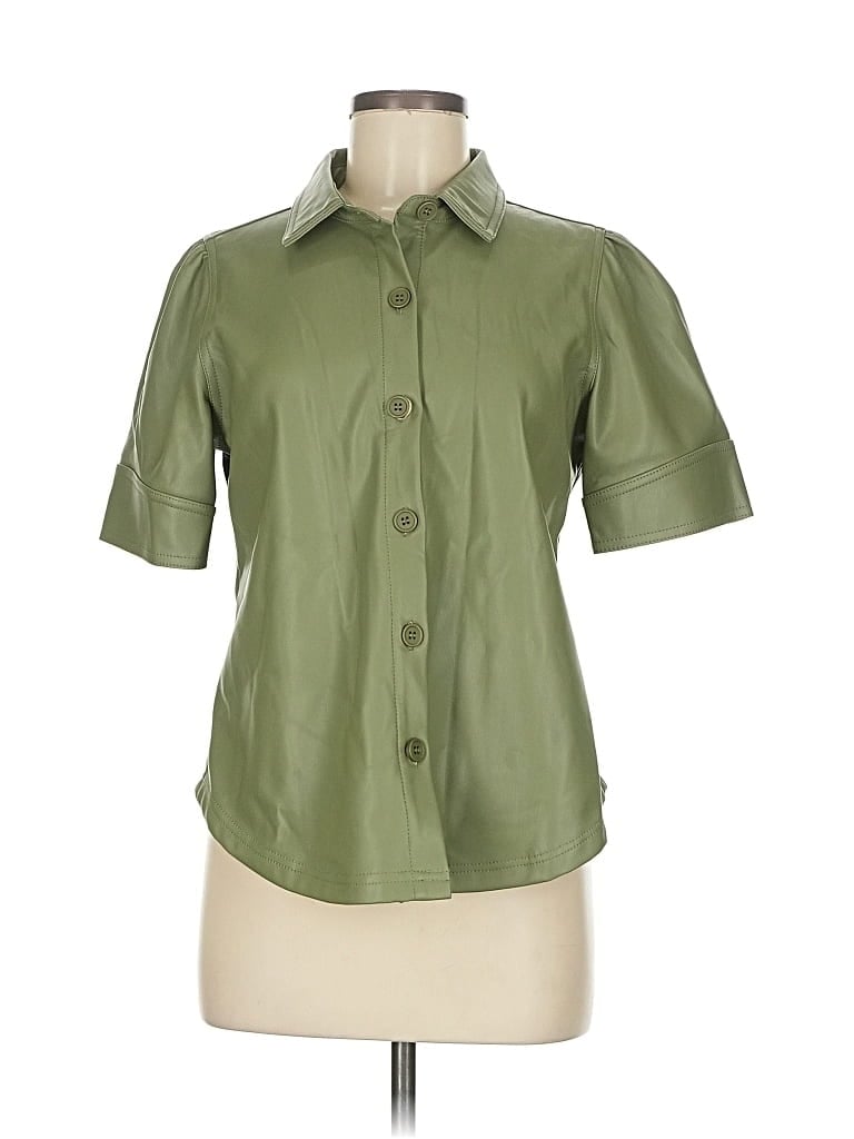 Pre-owned Steve Madden Short Sleeve Blouse In Green