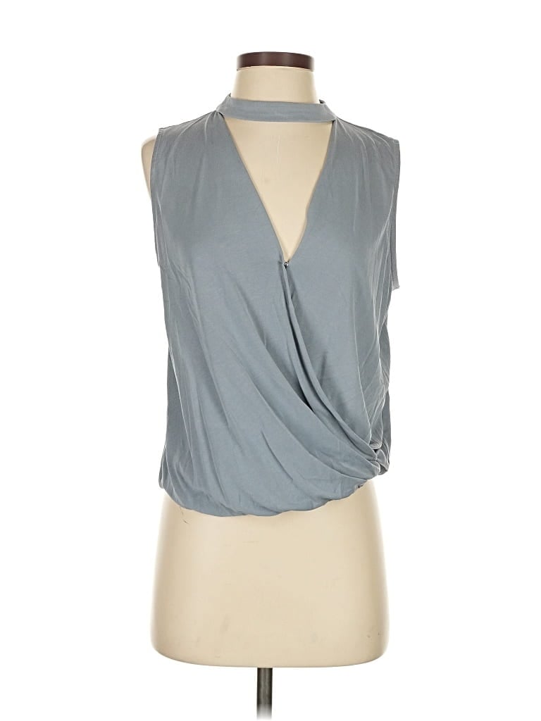 Pre-owned Gianni Bini Tank Top Gray Halter Neckline Tops