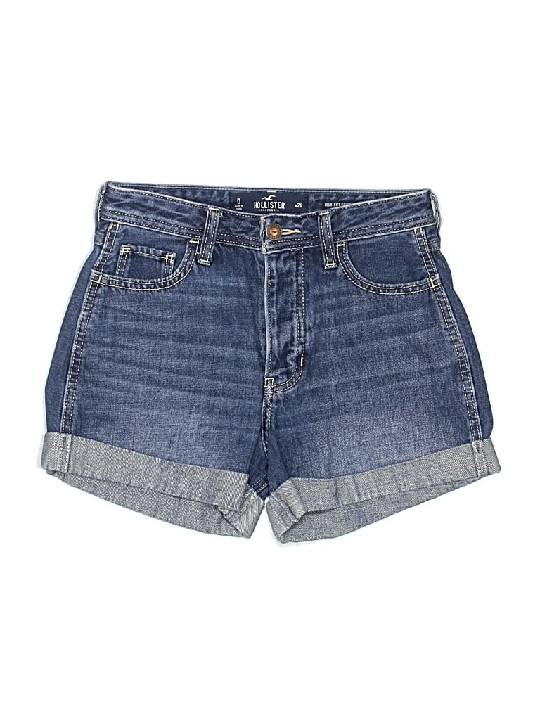 Pre-owned Hollister Denim Shorts In Blue