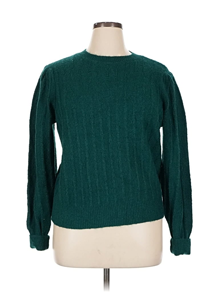 Pre-owned Ann Taylor Pullover Sweater In Green