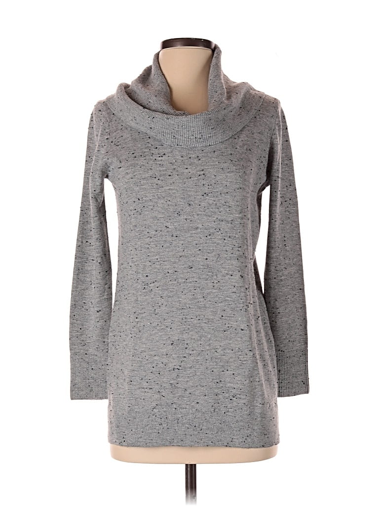 Pre-owned Ann Taylor Loft Turtleneck Sweater In Gray