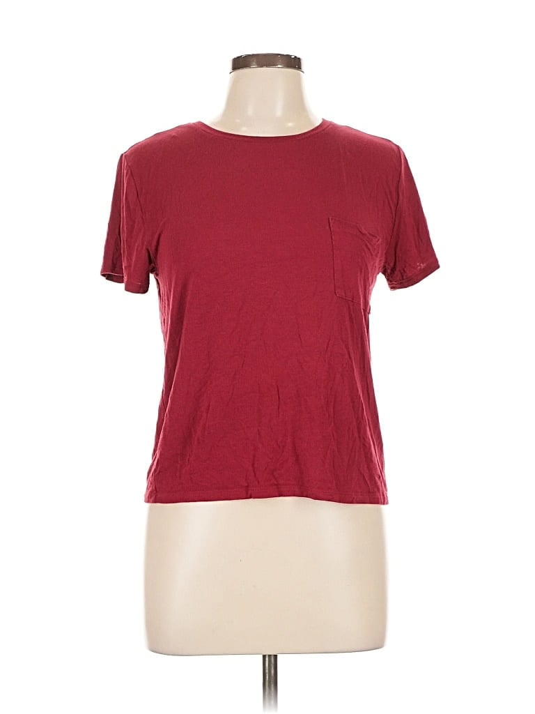 Pre-owned Abercrombie & Fitch Short Sleeve T-shirt In Burgundy