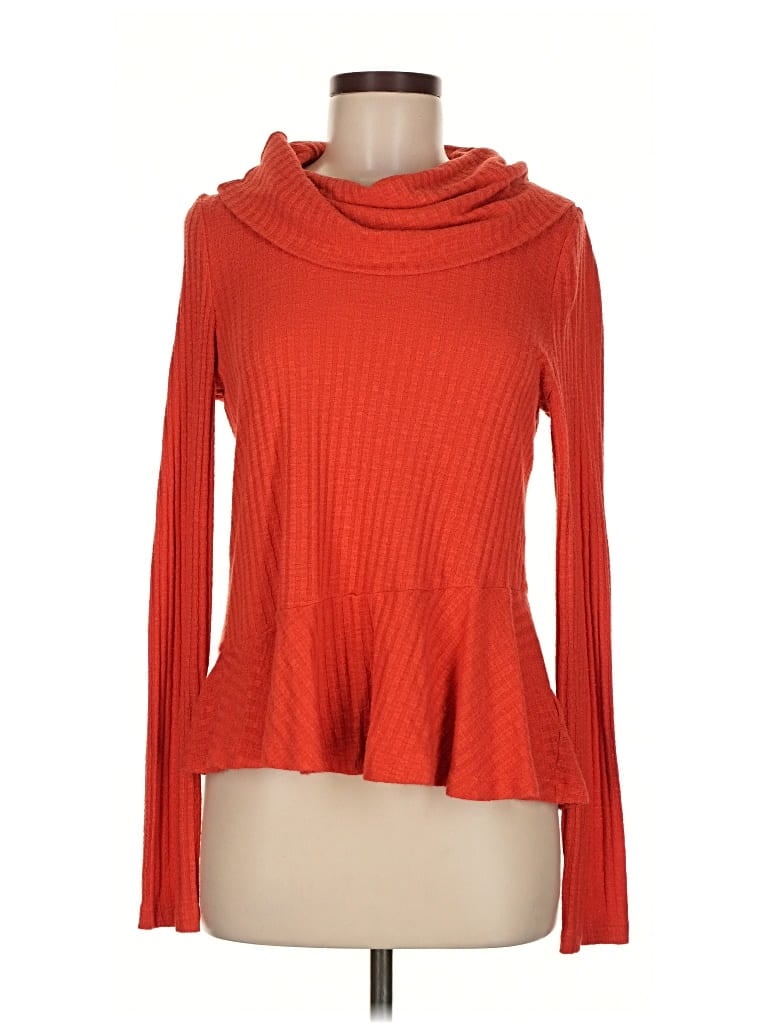 Pre-owned Maeve By Anthropologie Turtleneck Sweater In Orange