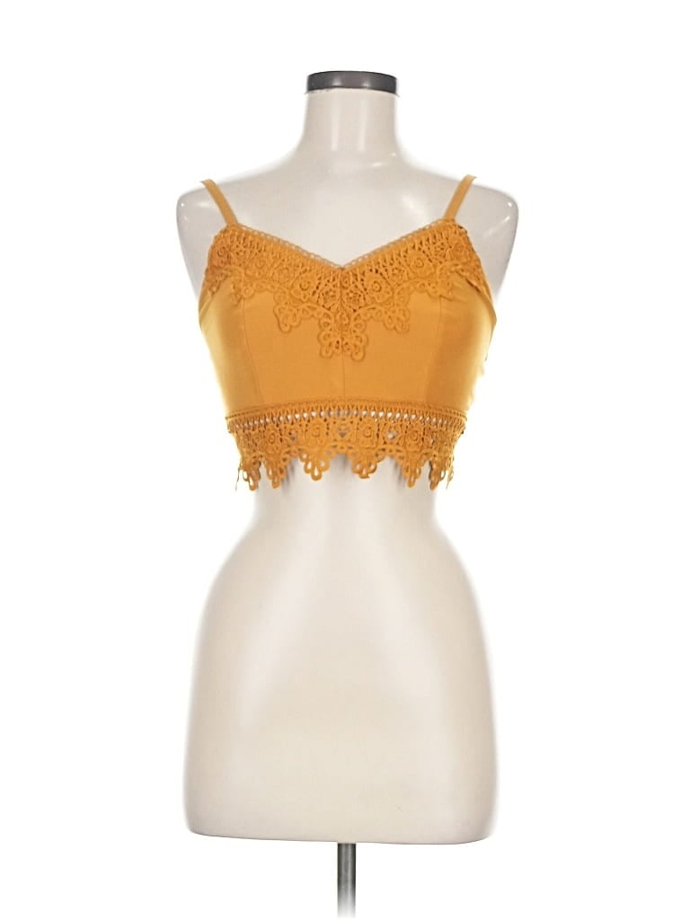 Pre-owned Mudd Tank Top Gold Halter Neckline Tops