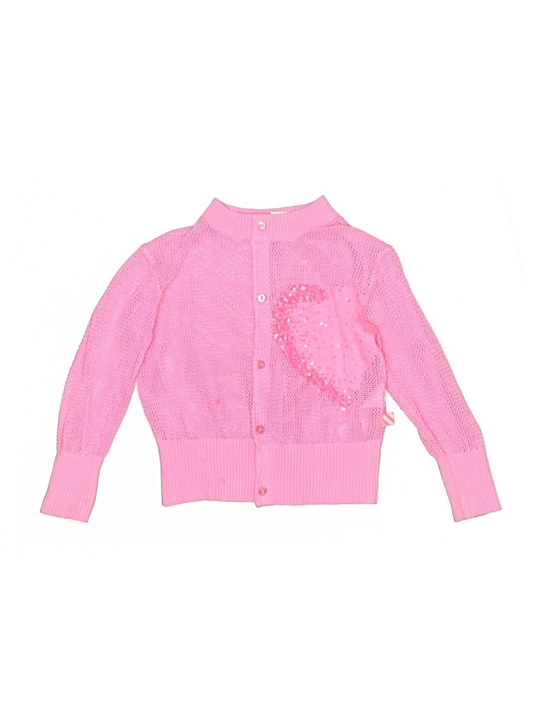 Pre-owned Assorted Brands Kids' Cardigan Sweater In Pink