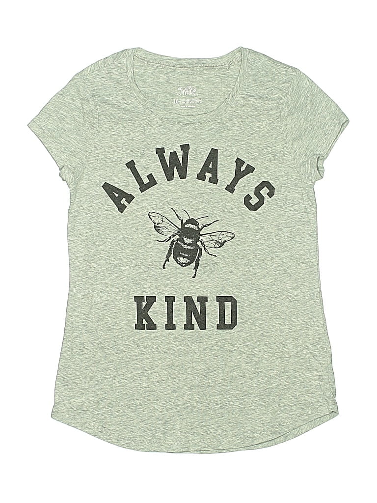 Pre-owned Justice Kids' Short Sleeve T-shirt In Green