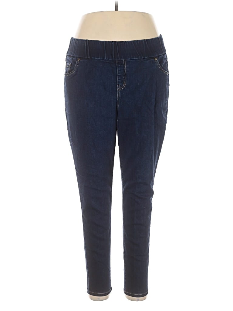 Pre-owned Jessica London Jeggings In Blue