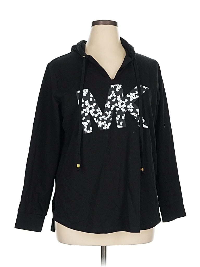 Pre-owned Michael Michael Kors Zip Up Hoodie In Black