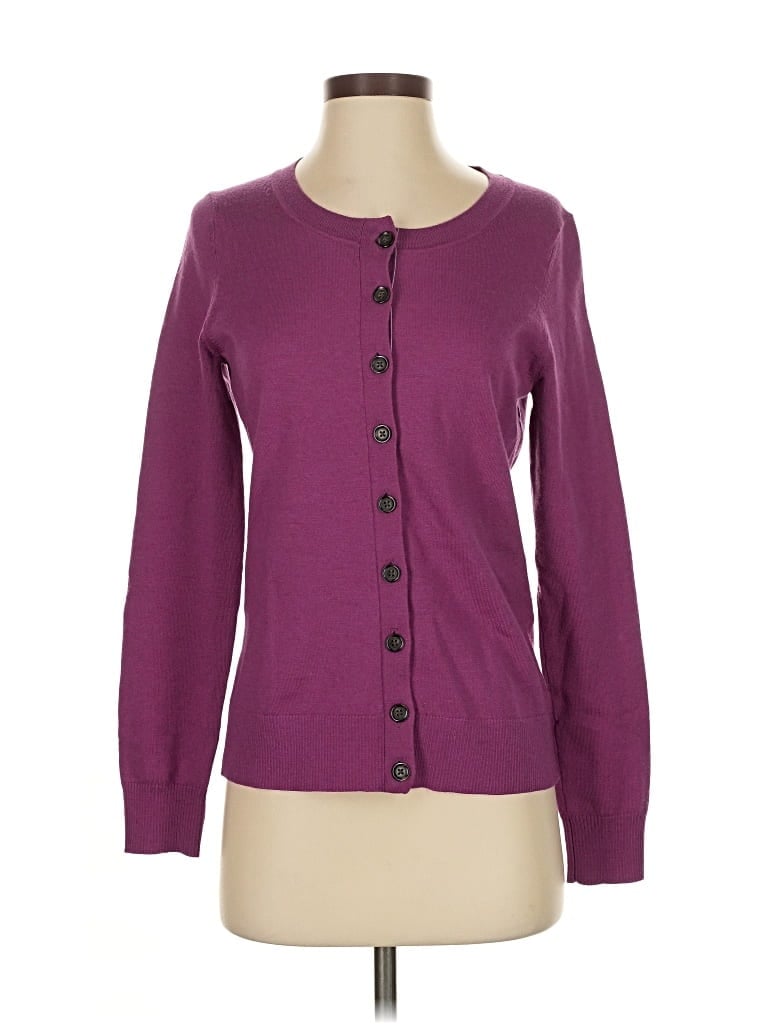 Pre-owned Banana Republic Cardigan Sweater In Purple