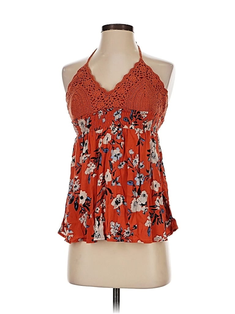 Pre-owned American Rag Cie Sleeveless Blouse In Orange