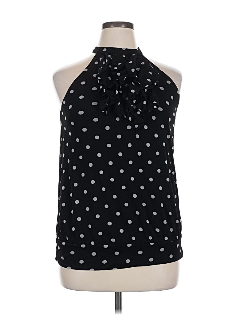 Pre-owned Lane Bryant Sleeveless Blouse In Black