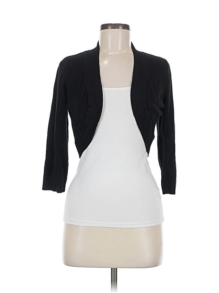 Pre-owned Eliza J Cardigan Sweater In Black