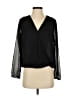 Banana Republic 100% Polyester Black Long Sleeve Blouse Size S - photo 1