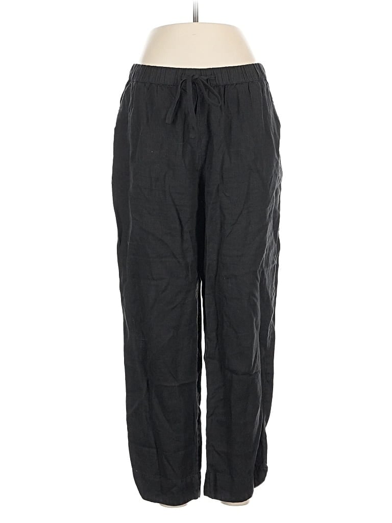 Pre-owned Caslon Linen Pants In Black