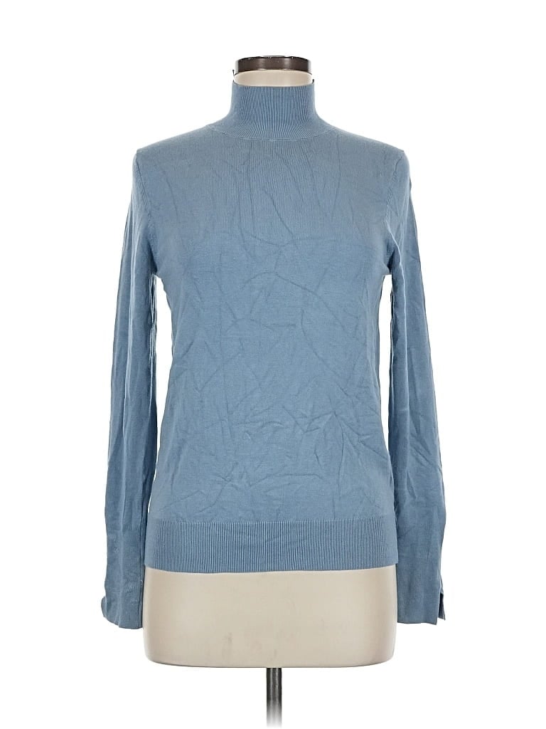 Pre-owned Zara Turtleneck Sweater In Blue