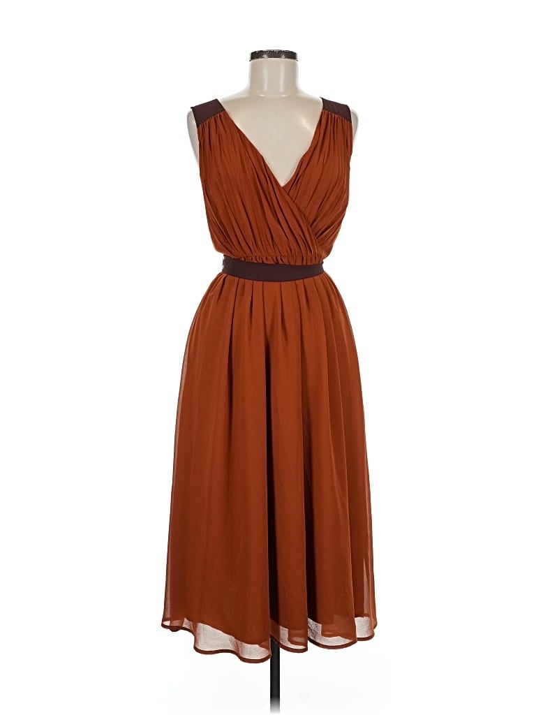 Pre-owned Modcloth Cocktail Dress In Brown