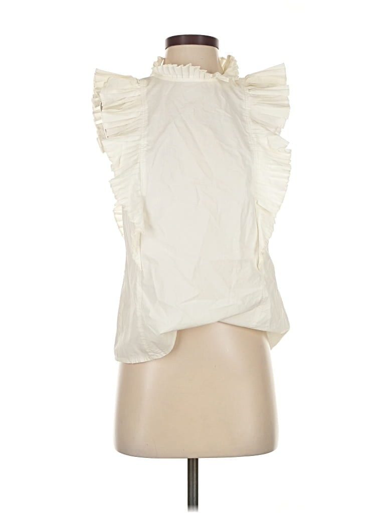 Pre-owned Rebecca Taylor Sleeveless Blouse In White