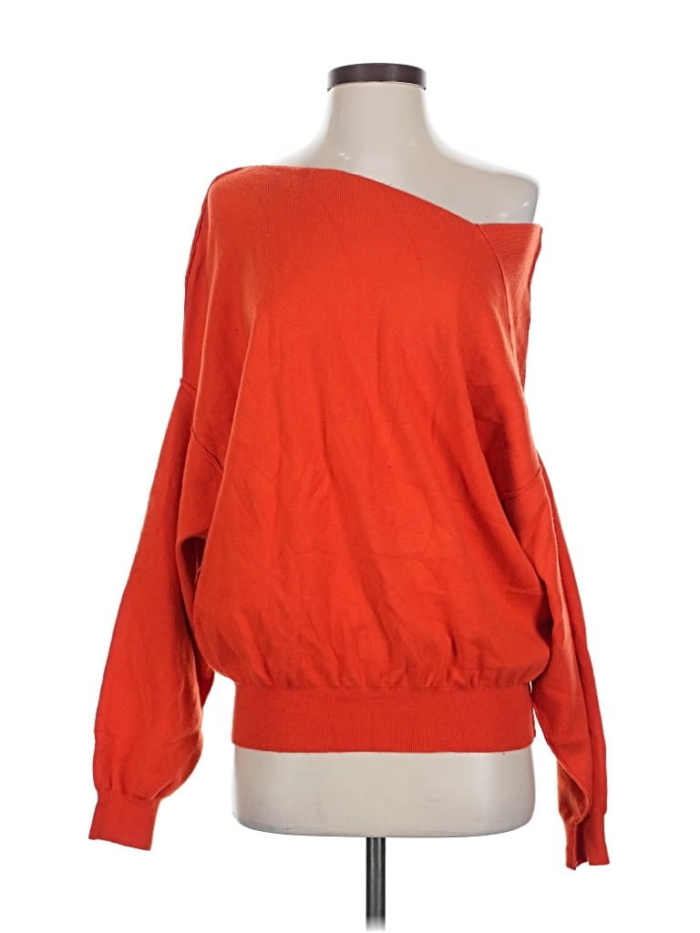 Pre-owned Free People Pullover Sweater In Orange