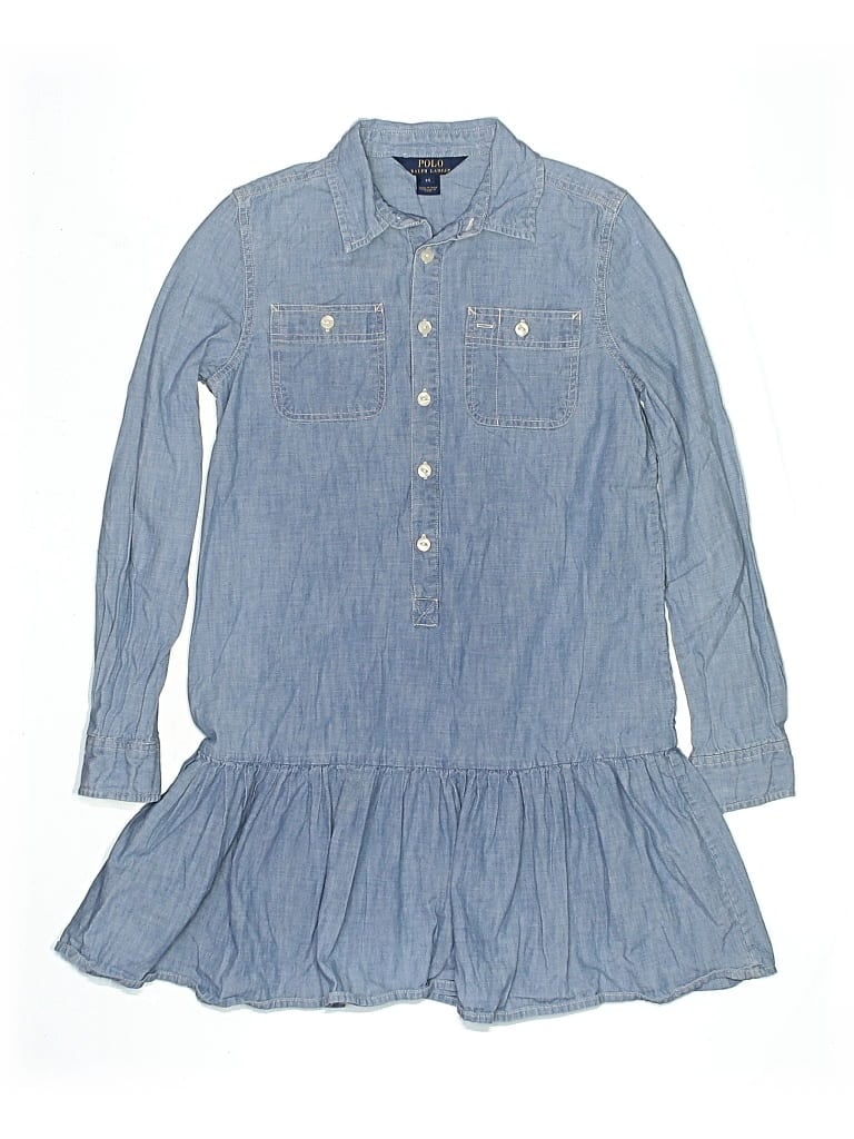 Pre-owned Polo By Ralph Lauren Kids' Dress In Blue