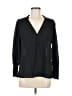 Aqua 100% Polyester Black Long Sleeve Blouse Size M - photo 1