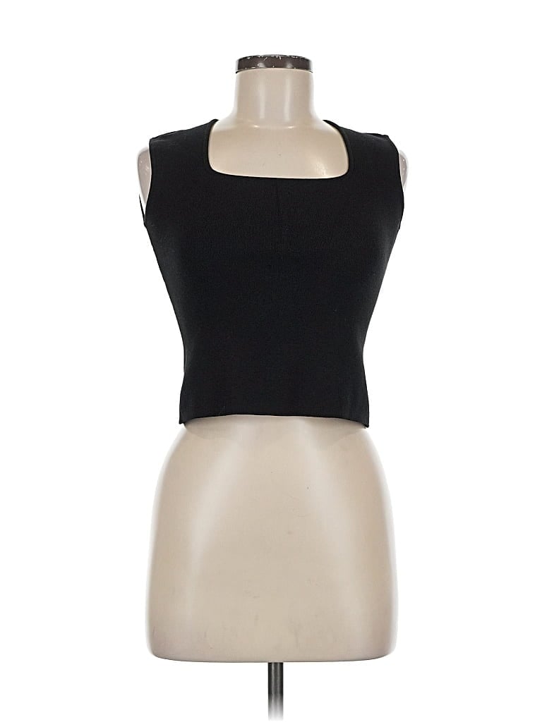 Pre-owned Georgiou Silk Pullover Sweater In Black