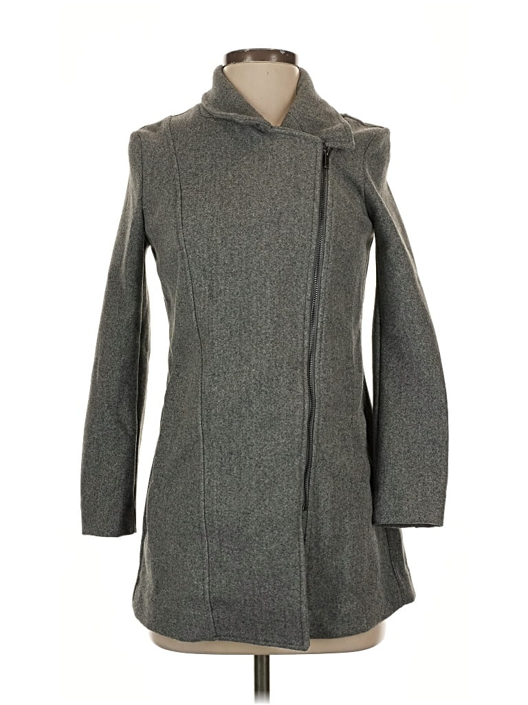 Pre-owned Banana Republic Factory Store Coat In Gray