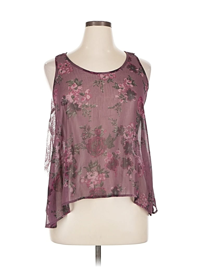 Pre-owned Mudd Sleeveless Blouse In Purple