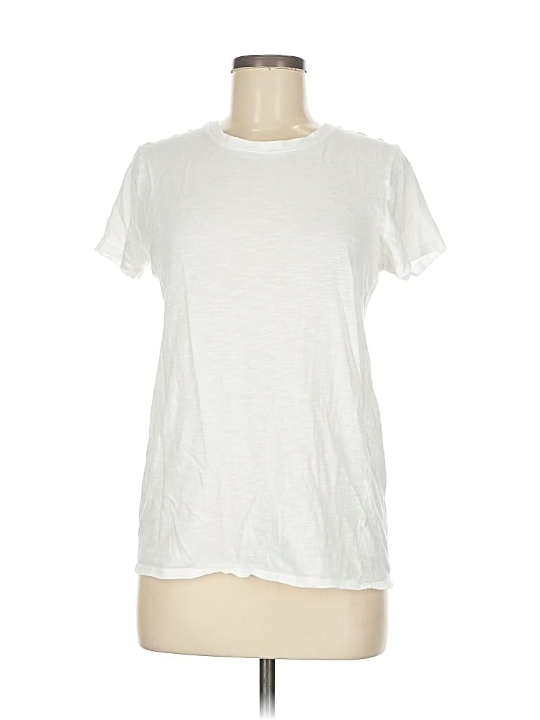 Pre-owned Victoria's Secret Pink Short Sleeve T-shirt In White