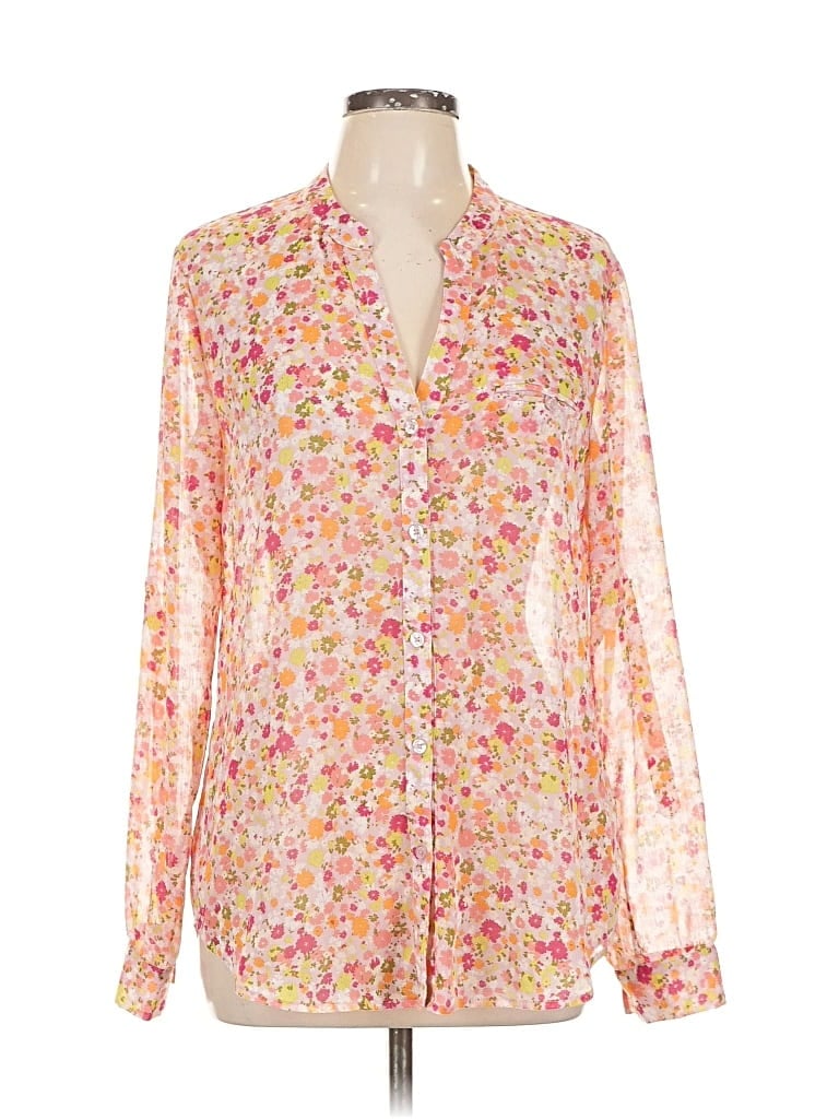 Pre-owned Kut From The Kloth Long Sleeve Blouse In Pink