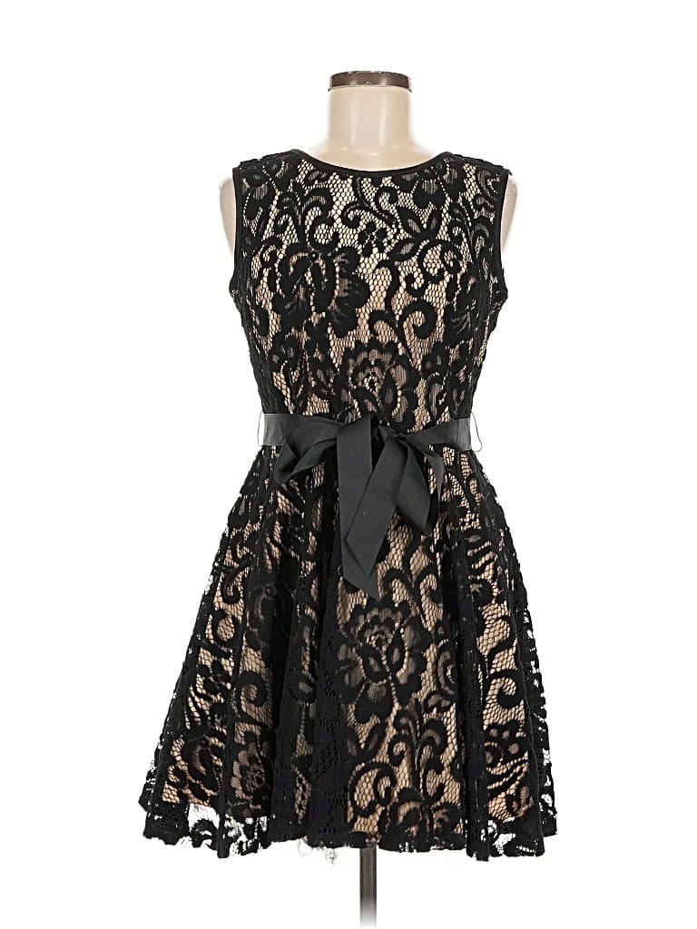 Pre-owned Betsy & Adam Cocktail Dress In Black