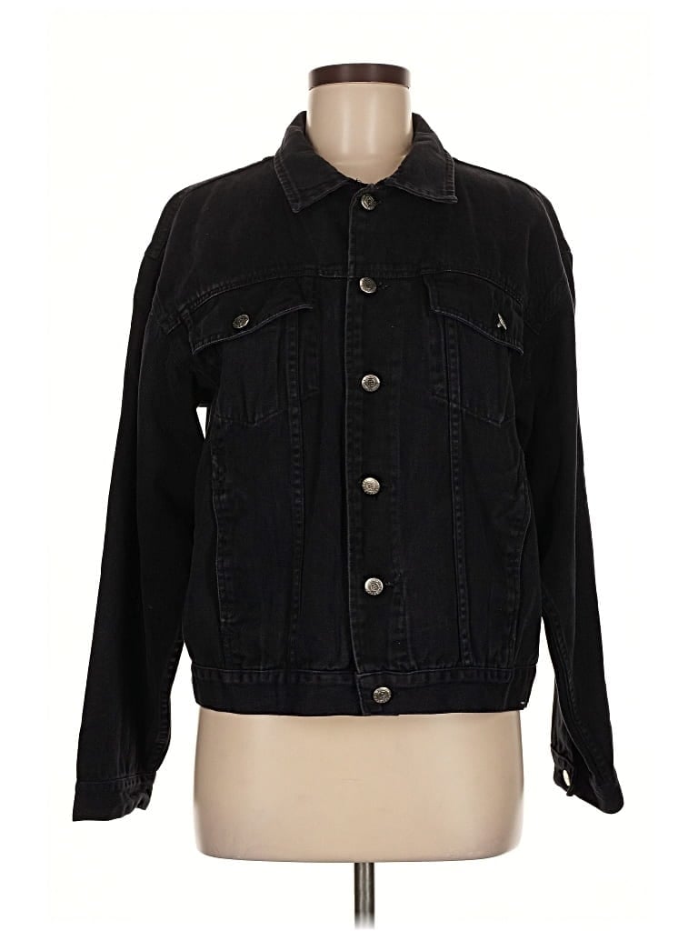 Pre-owned Express Denim Jacket In Black