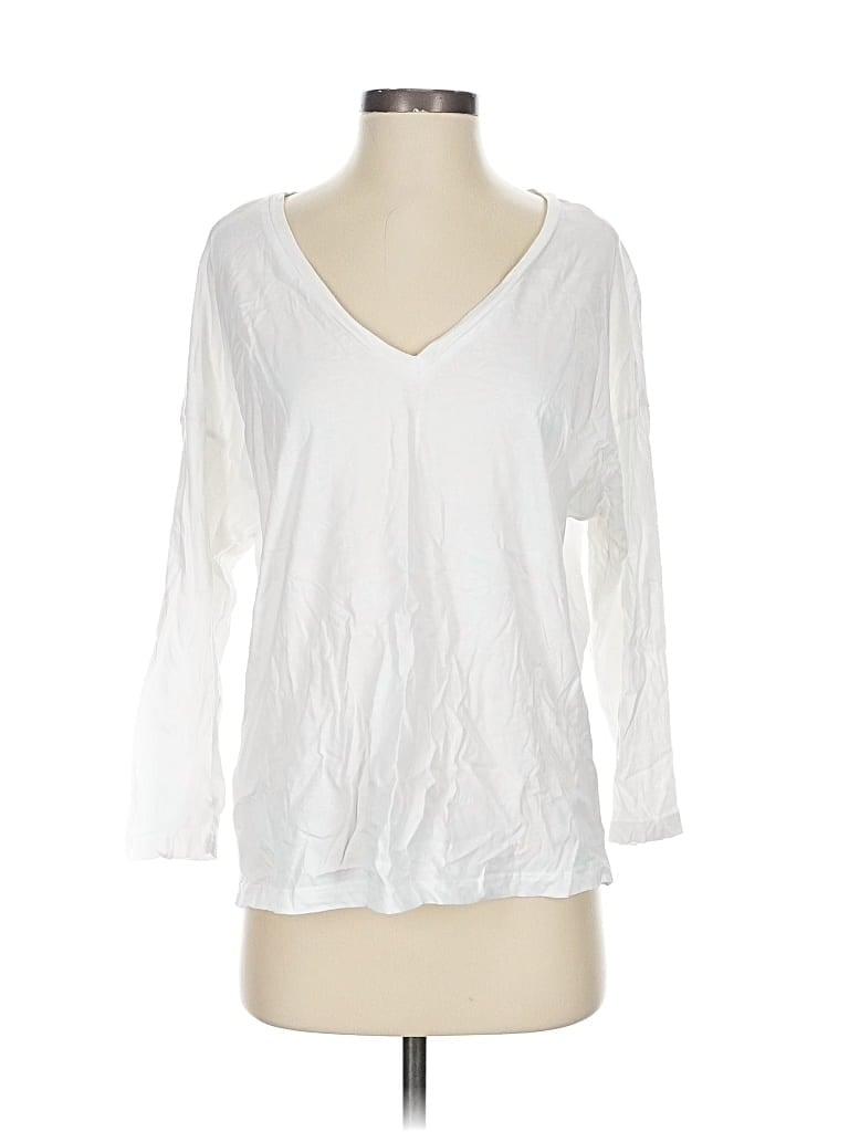 Pre-owned Mng 3/4 Sleeve T-shirt In White