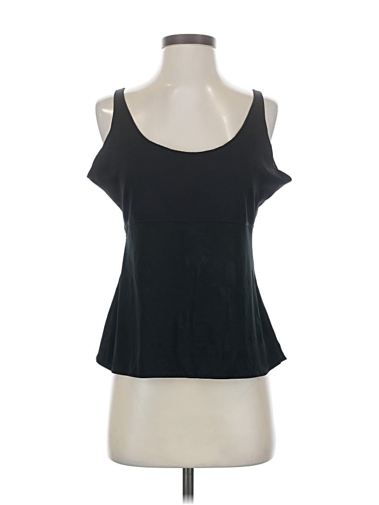 Pre-owned Spanx Tank Top Black Cold Shoulder Neckline Tops