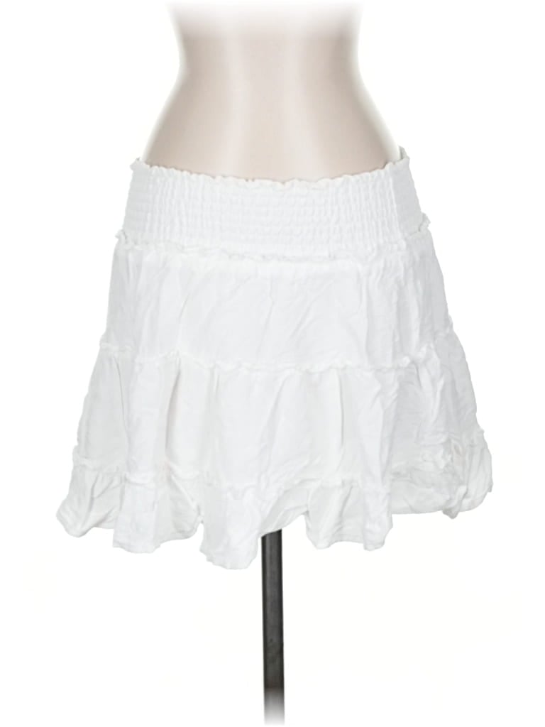 Pre-owned Garage Casual Skirt In White