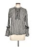 J.Crew 100% Cotton Houndstooth Black Long Sleeve Blouse Size 13 (tall) - photo 1