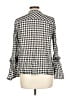 J.Crew 100% Cotton Houndstooth Black Long Sleeve Blouse Size 13 (tall) - photo 2