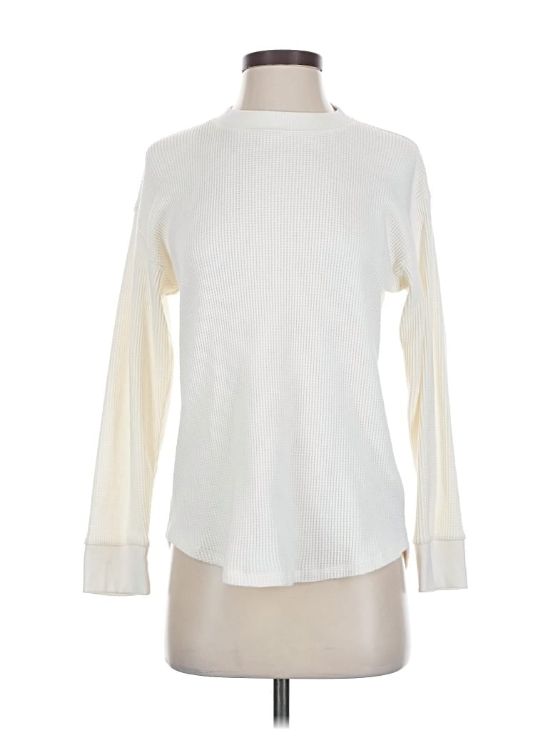 Pre-owned Abercrombie & Fitch Long Sleeve T-shirt In White