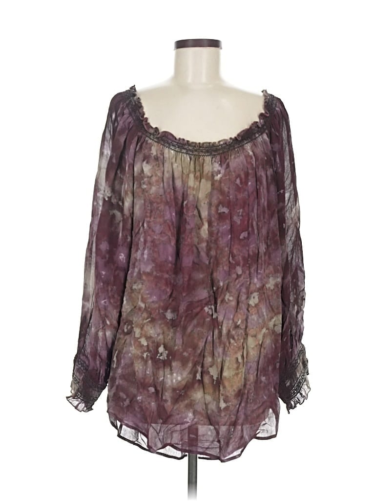 Pre-owned Xcvi 3/4 Sleeve Blouse In Purple
