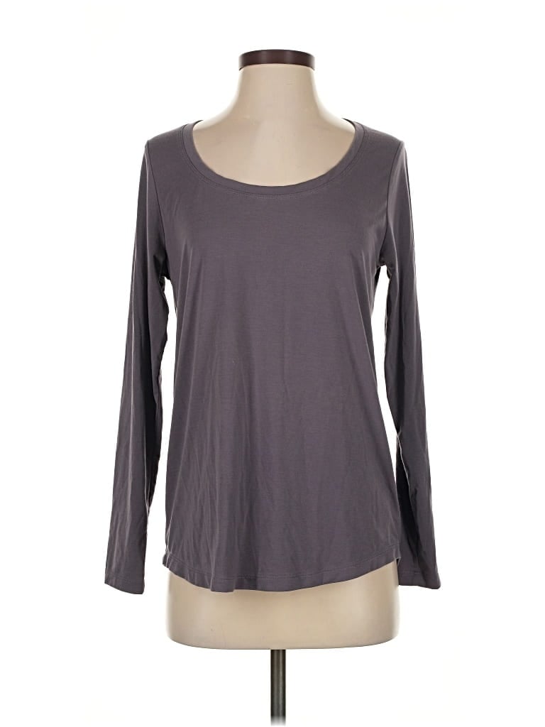 Pre-owned Athleta Long Sleeve T-shirt In Gray