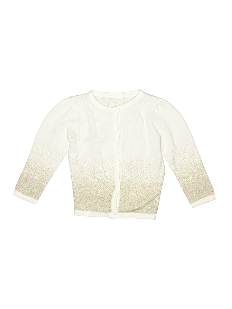 Pre-owned Crazy 8 Kids' Cardigan Sweater In White