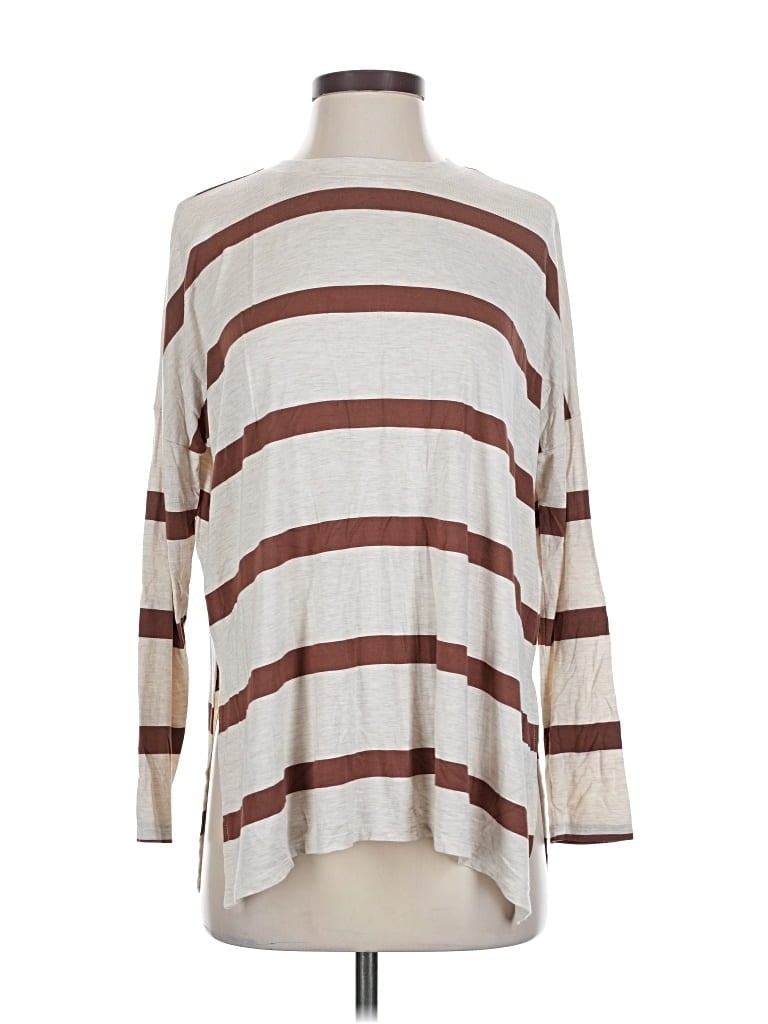 Pre-owned 24/7 Maurices 3/4 Sleeve T-shirt In Brown