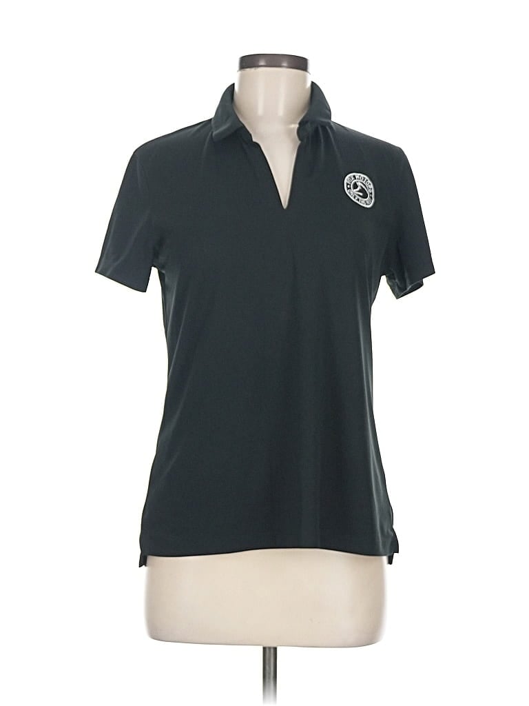Pre-owned Nike Short Sleeve Polo Shirt In Black