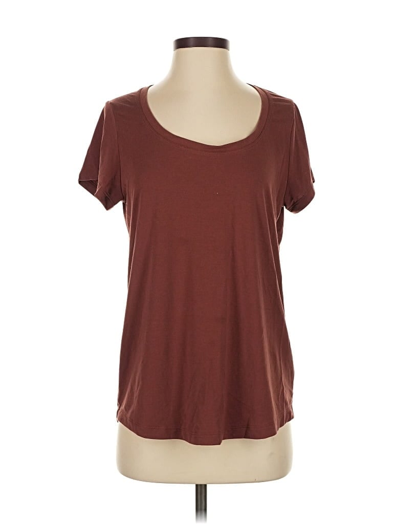Pre-owned Athleta Short Sleeve T-shirt In Brown